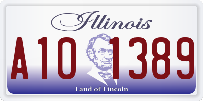 IL license plate A101389