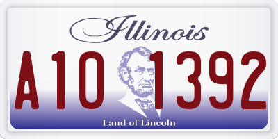 IL license plate A101392