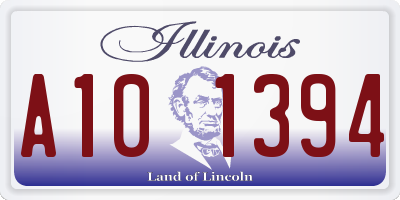 IL license plate A101394