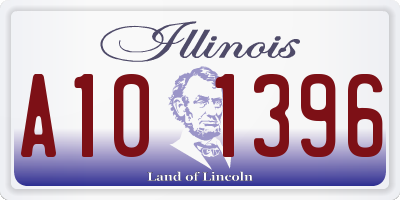 IL license plate A101396