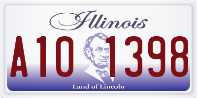 IL license plate A101398