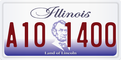 IL license plate A101400