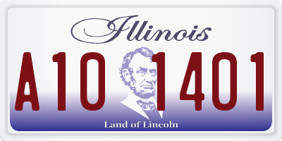 IL license plate A101401