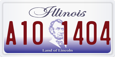 IL license plate A101404