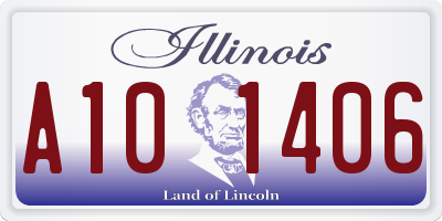 IL license plate A101406