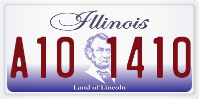 IL license plate A101410