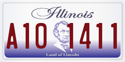IL license plate A101411