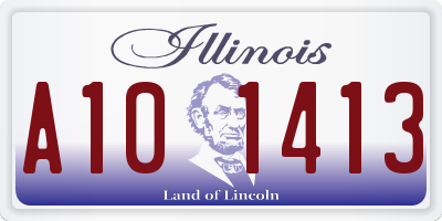 IL license plate A101413