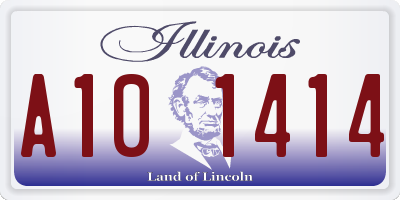 IL license plate A101414
