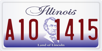 IL license plate A101415