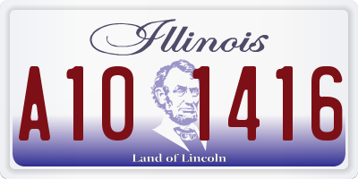 IL license plate A101416
