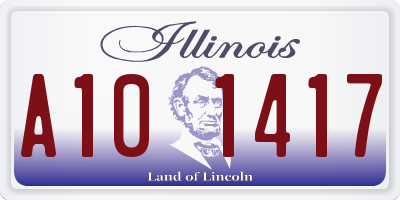 IL license plate A101417