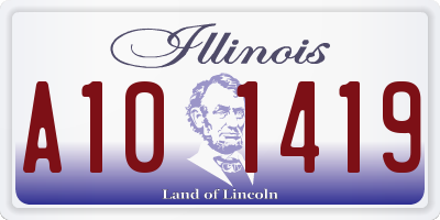 IL license plate A101419