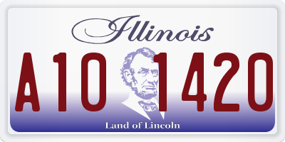 IL license plate A101420