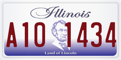 IL license plate A101434