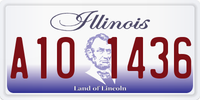 IL license plate A101436