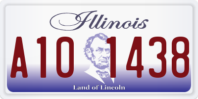 IL license plate A101438