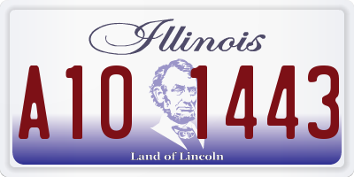 IL license plate A101443