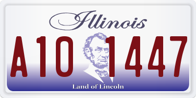 IL license plate A101447
