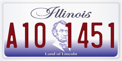 IL license plate A101451