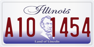 IL license plate A101454
