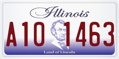 IL license plate A101463