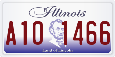 IL license plate A101466