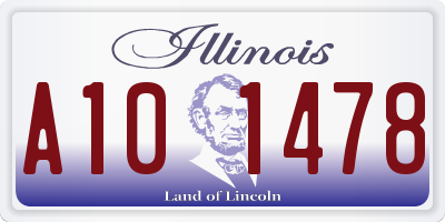 IL license plate A101478