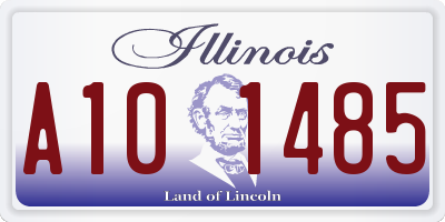IL license plate A101485