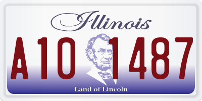 IL license plate A101487