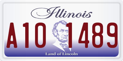IL license plate A101489
