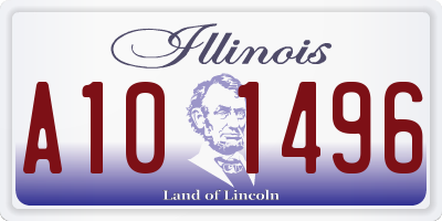 IL license plate A101496