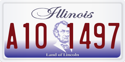 IL license plate A101497
