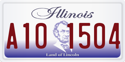 IL license plate A101504