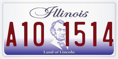 IL license plate A101514