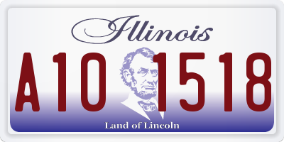 IL license plate A101518