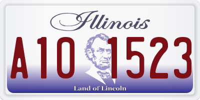 IL license plate A101523