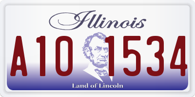 IL license plate A101534