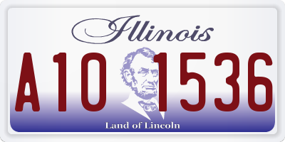 IL license plate A101536