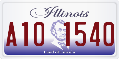 IL license plate A101540