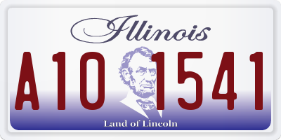 IL license plate A101541