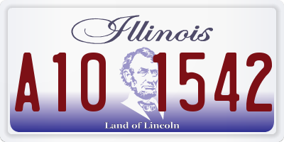 IL license plate A101542