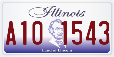 IL license plate A101543