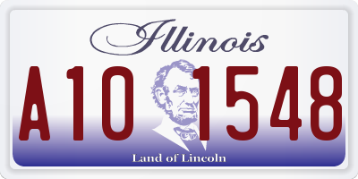 IL license plate A101548