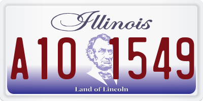 IL license plate A101549