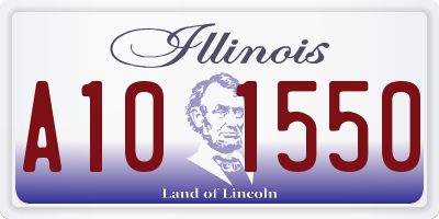 IL license plate A101550