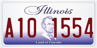 IL license plate A101554