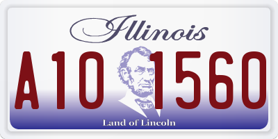 IL license plate A101560