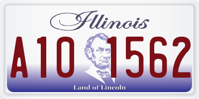 IL license plate A101562