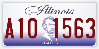 IL license plate A101563
